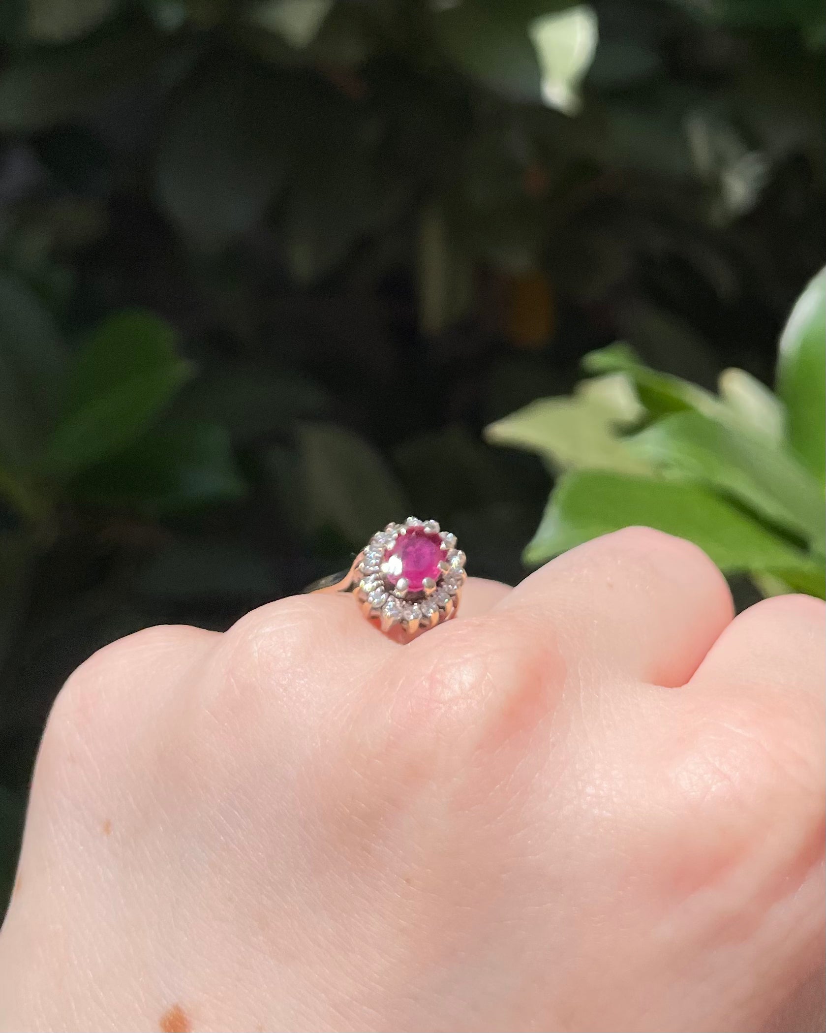 Marguerite Ruby 0.70 carat &amp; Diamonds "Sybille" Ring