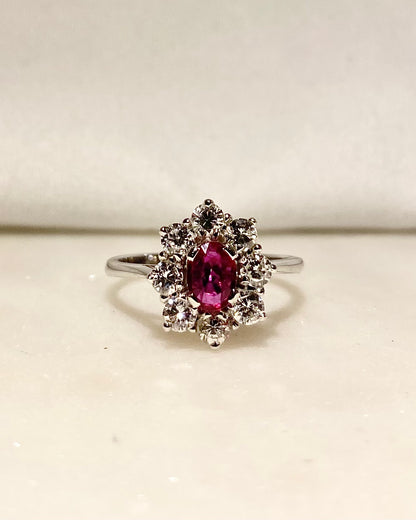 Bague Marguerite Rubis 0.32 carat &amp; Diamants “Liliana”