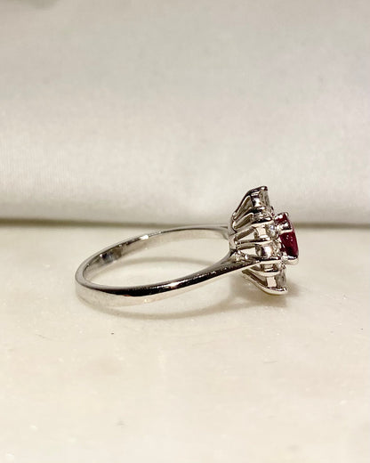 Bague Marguerite Rubis 0.32 carat &amp; Diamants “Liliana”