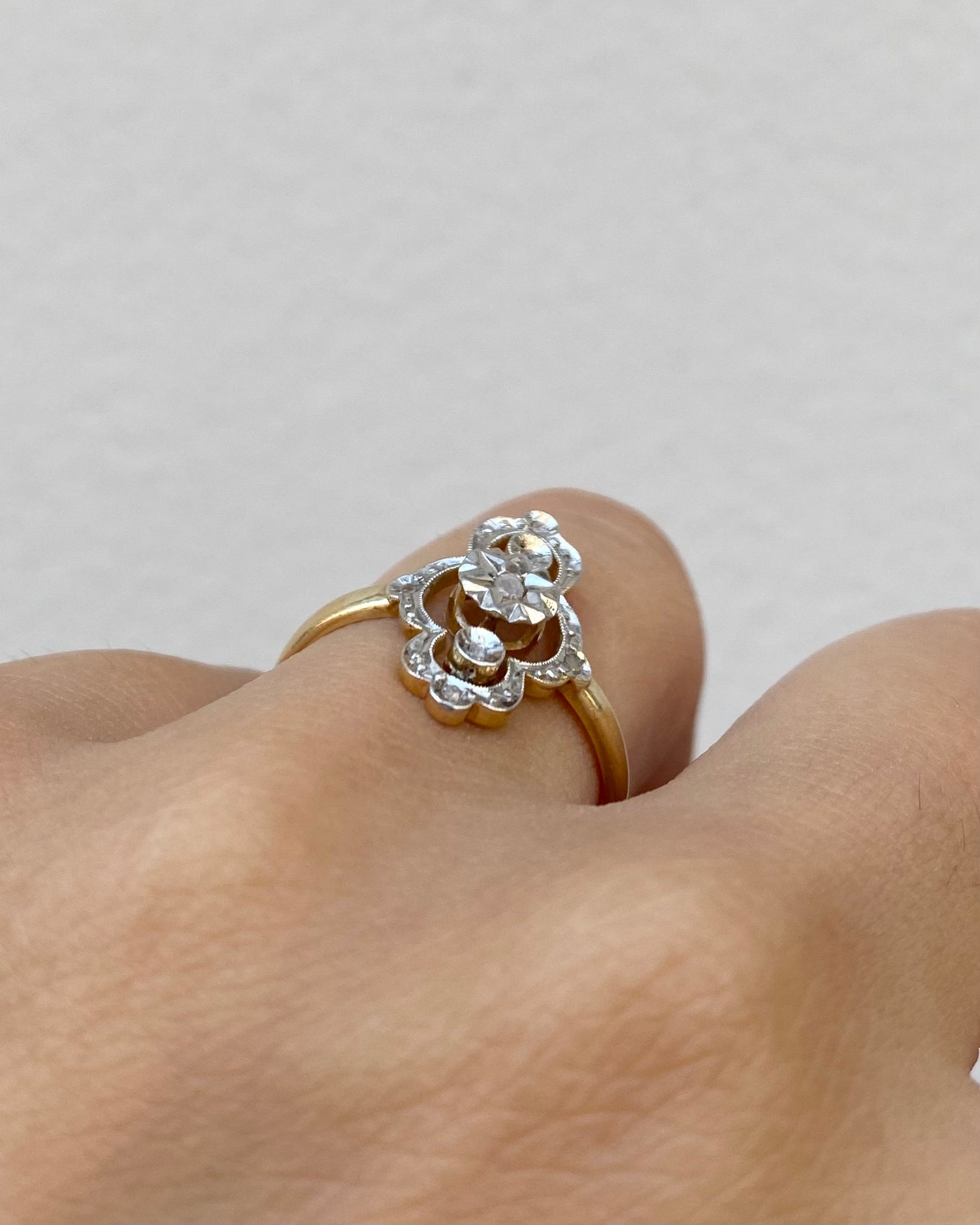 Bague Marquise Art-Deco Diamants &quot;Doria&quot;