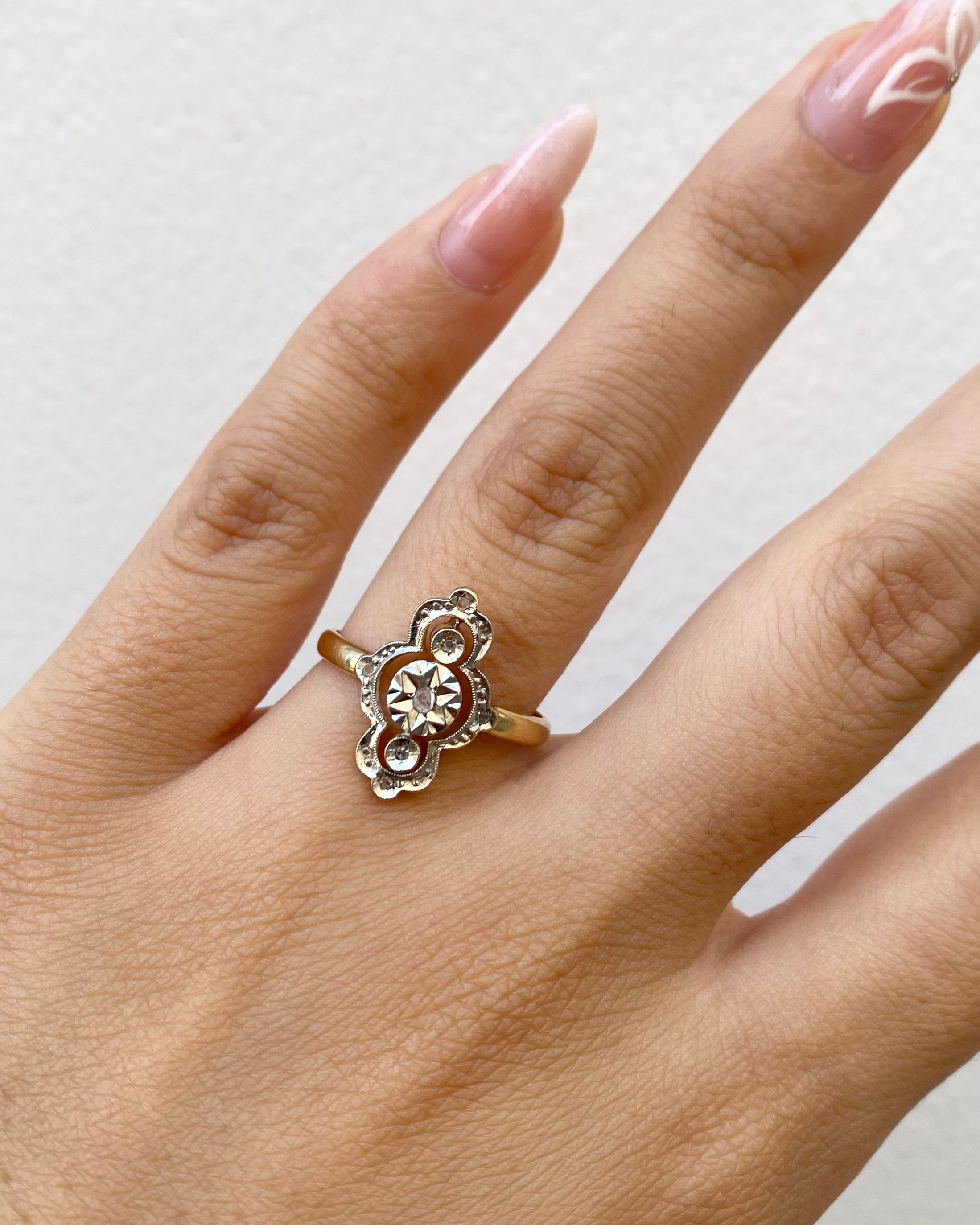 Bague Marquise Art-Deco Diamants &quot;Doria&quot;