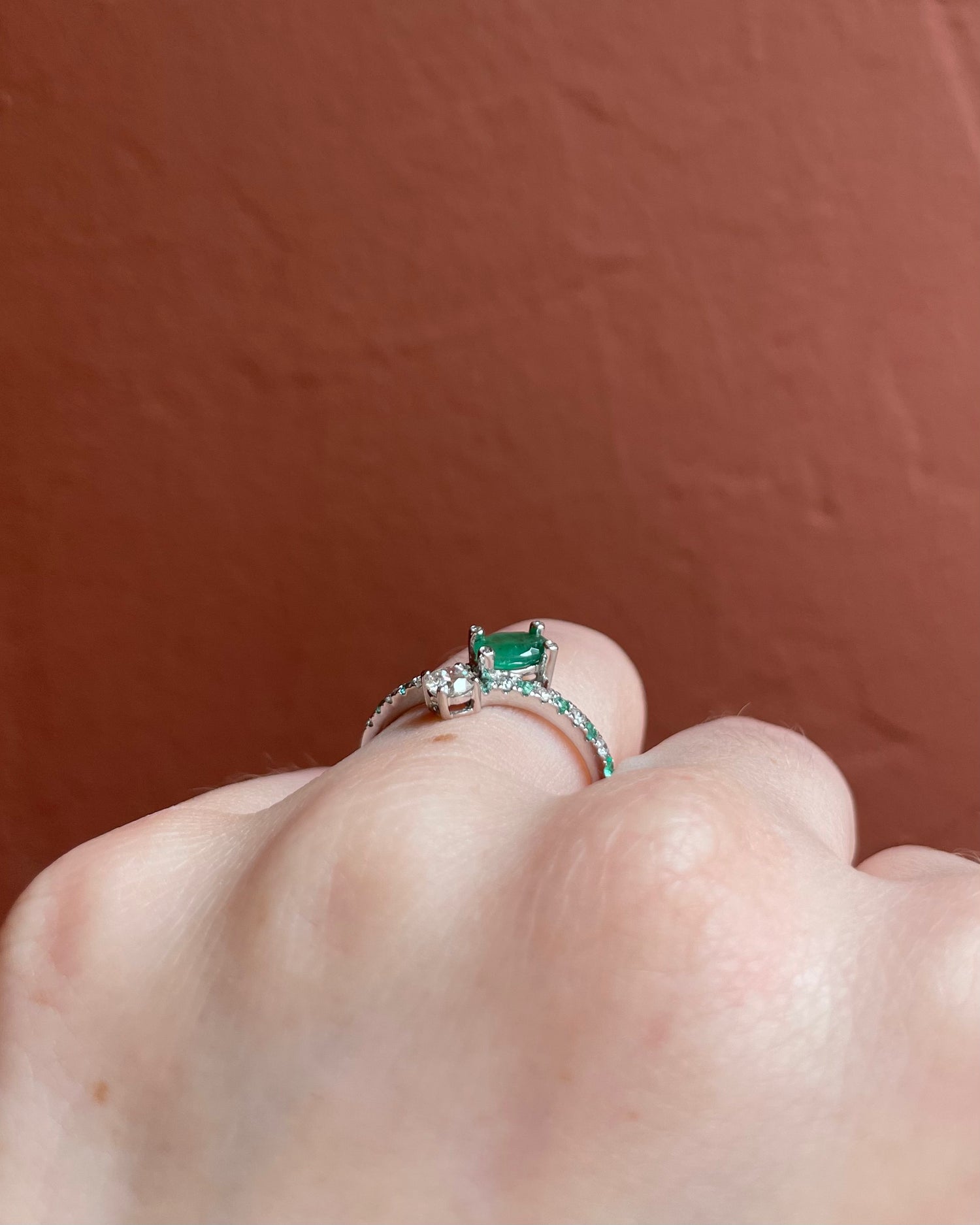 Bague Toi &amp; Moi Emeraudes &amp; Diamants “Auden”