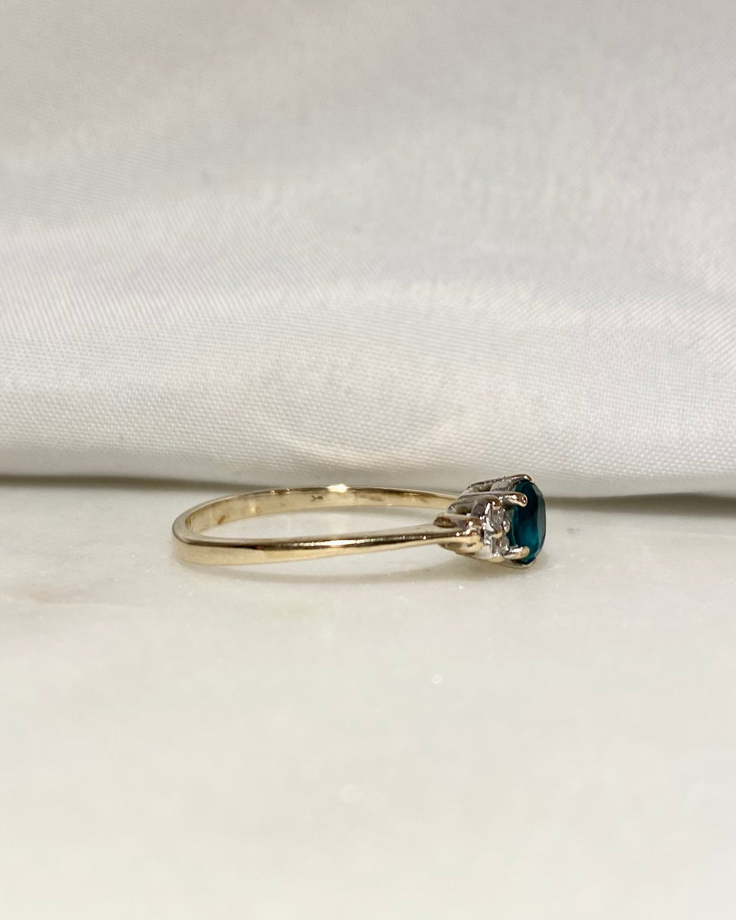 Bague Trilogie Émeraude &amp; Diamants &quot;Amelie&quot;