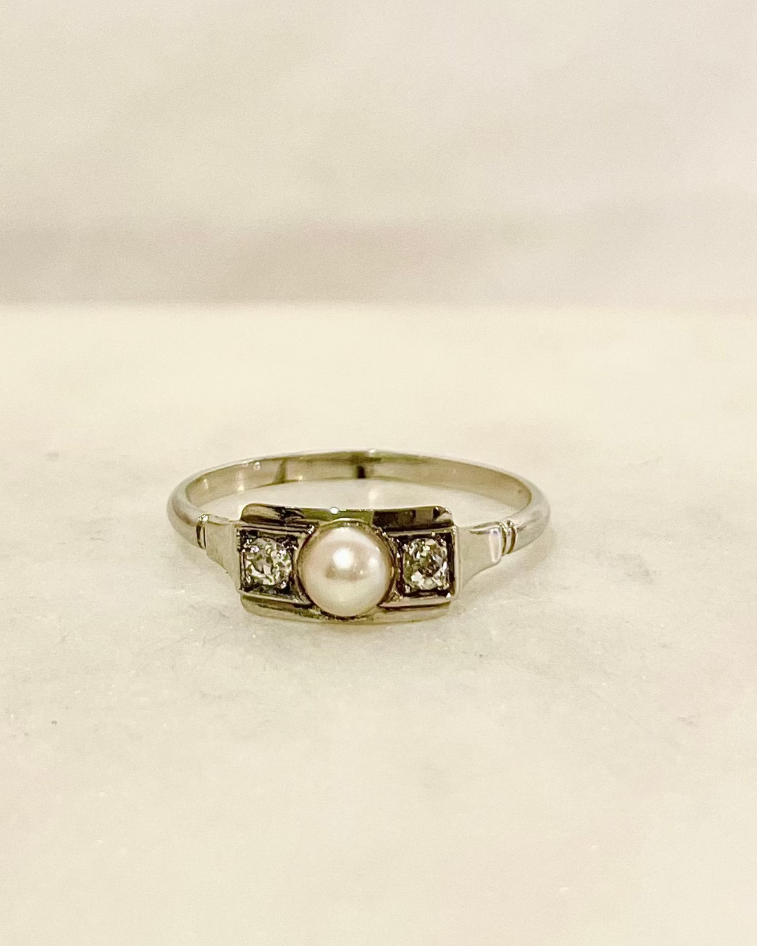 Bague Trilogie Perle &amp; Diamants “Alka”