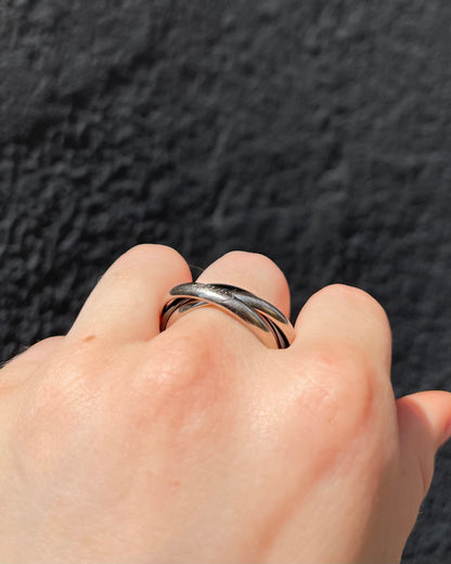 Bague Cartier Trinity Or Gris 18 carats &amp; Céramique