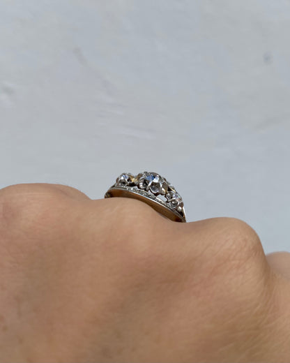 Bague Trilogie Art Déco Diamants 0.63 carats &quot;Agnès&quot;