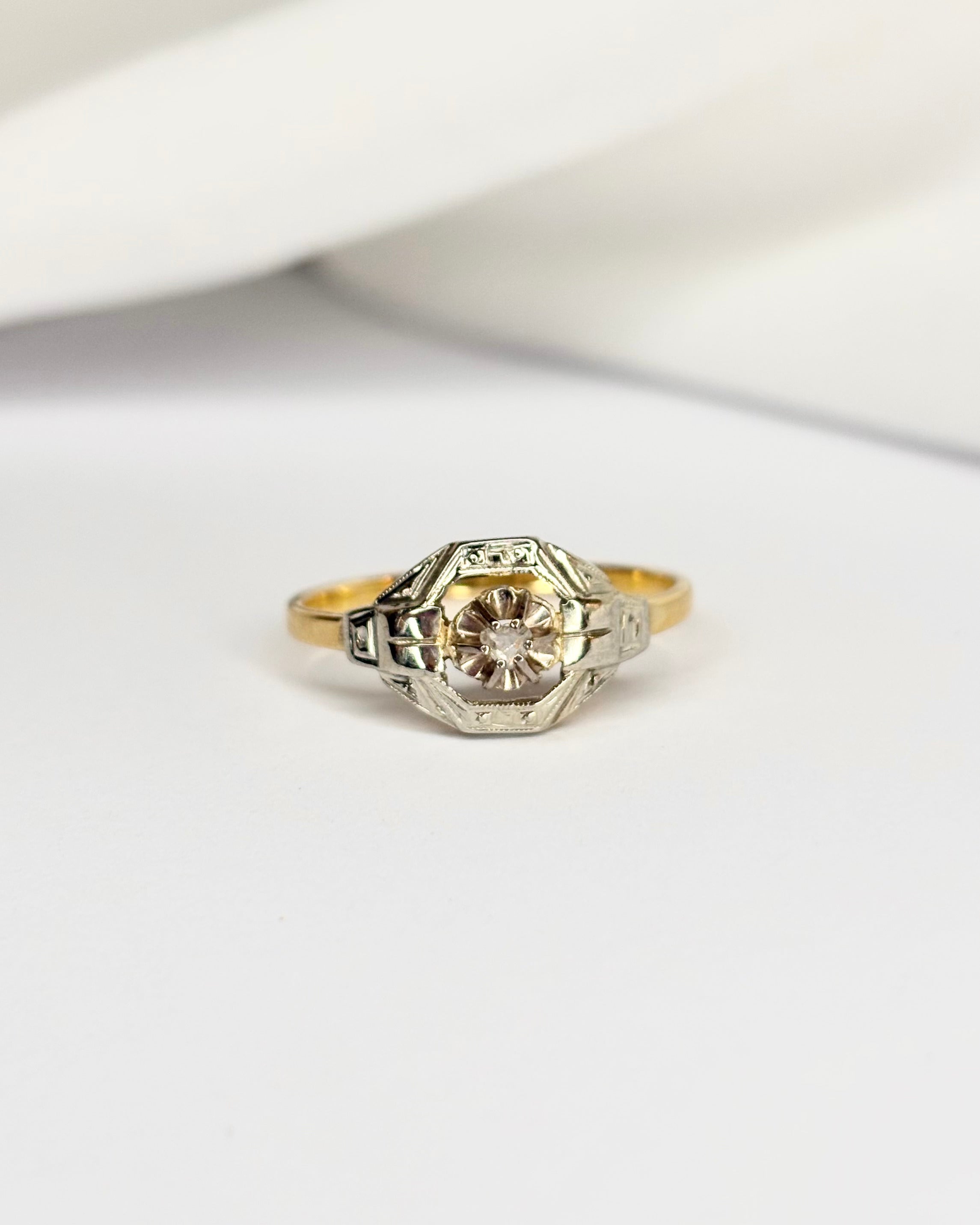 Anillo Art Déco Diamante "Zoelia"
