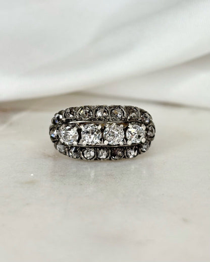 Bague Art Déco Diamants 0.92 carat &quot;Aglaé&quot;
