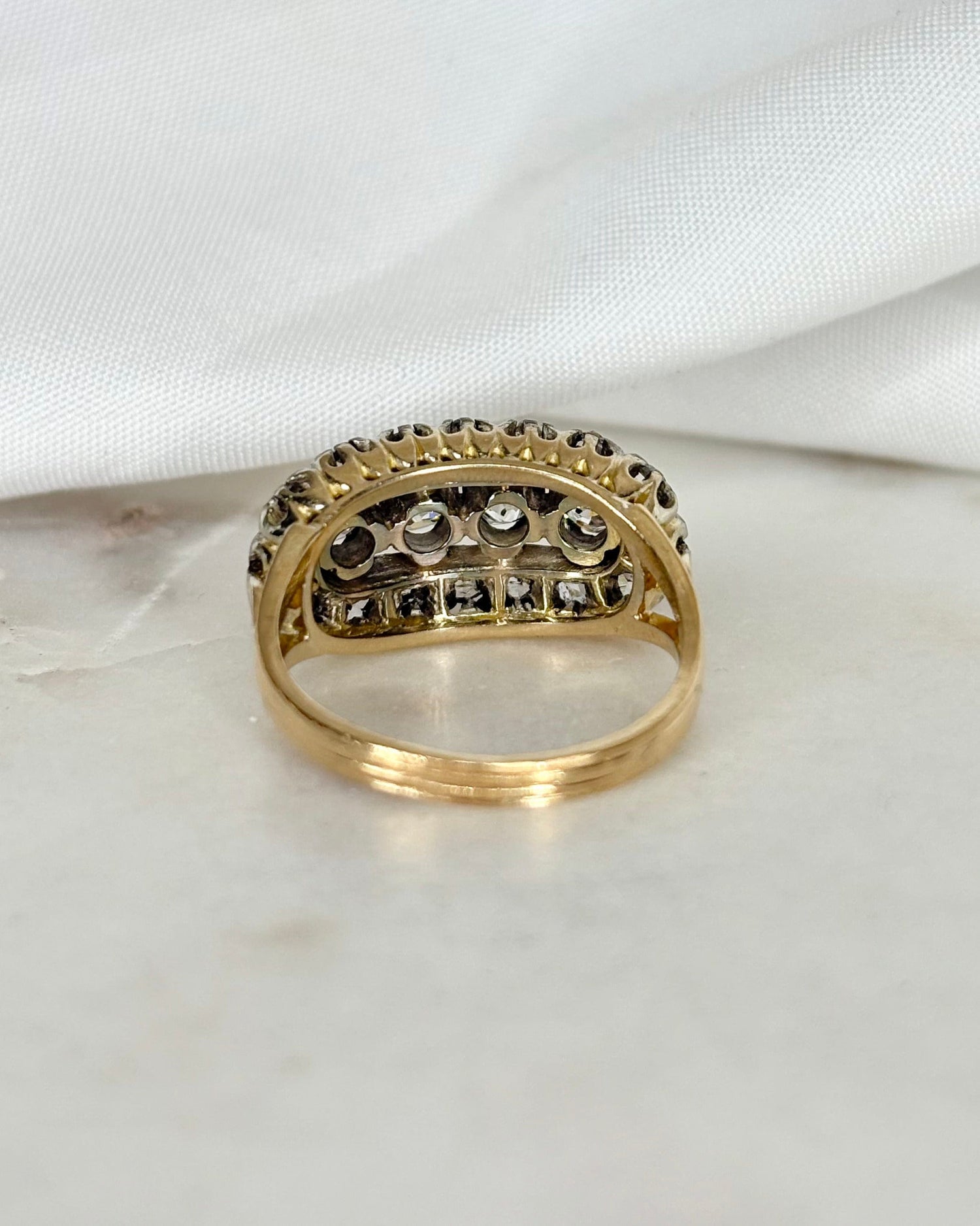 Bague Art Déco Diamants 0.92 carat &quot;Aglaé&quot;