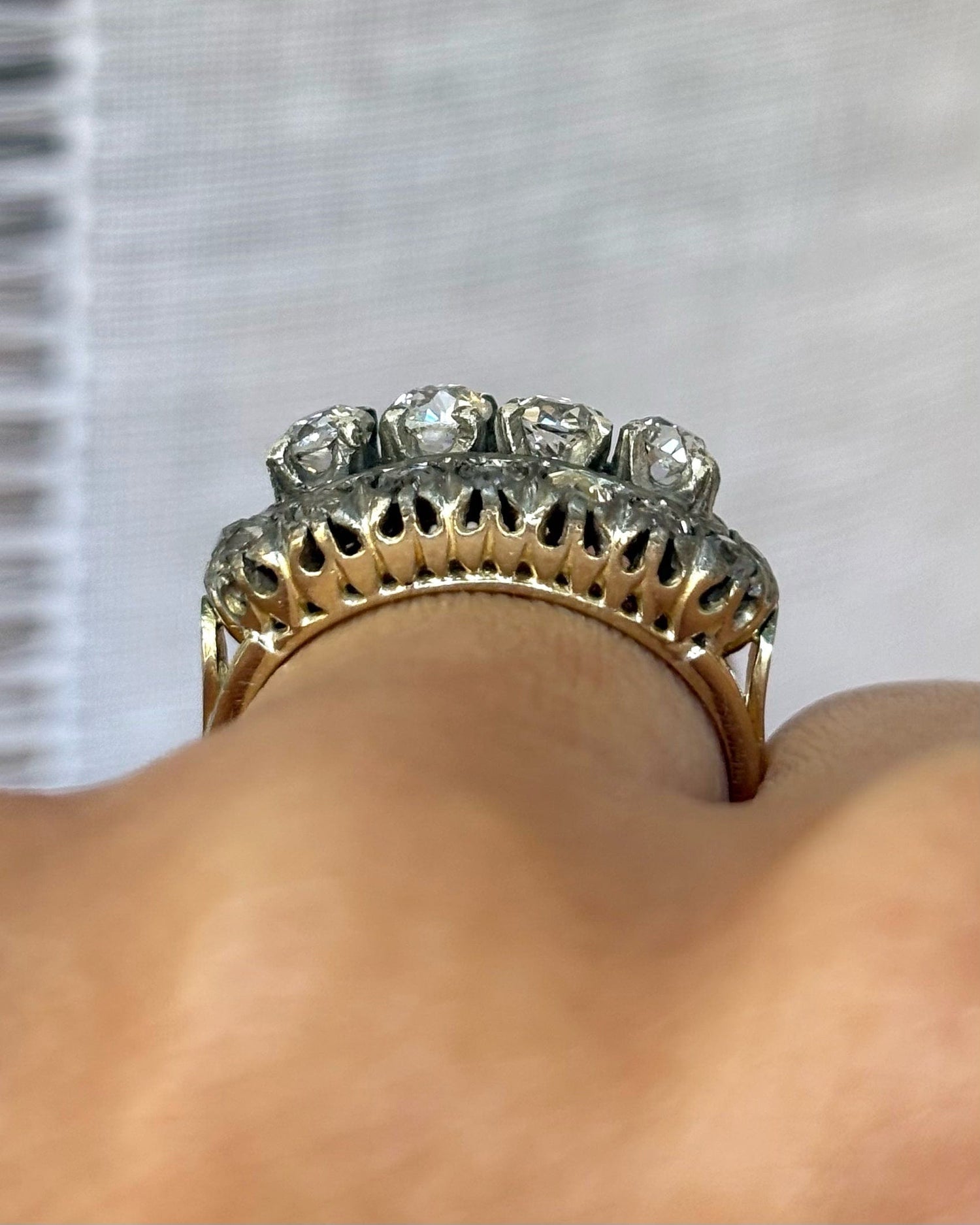 Bague Art Déco Diamants 0.92 carat &quot;Aglaé&quot;