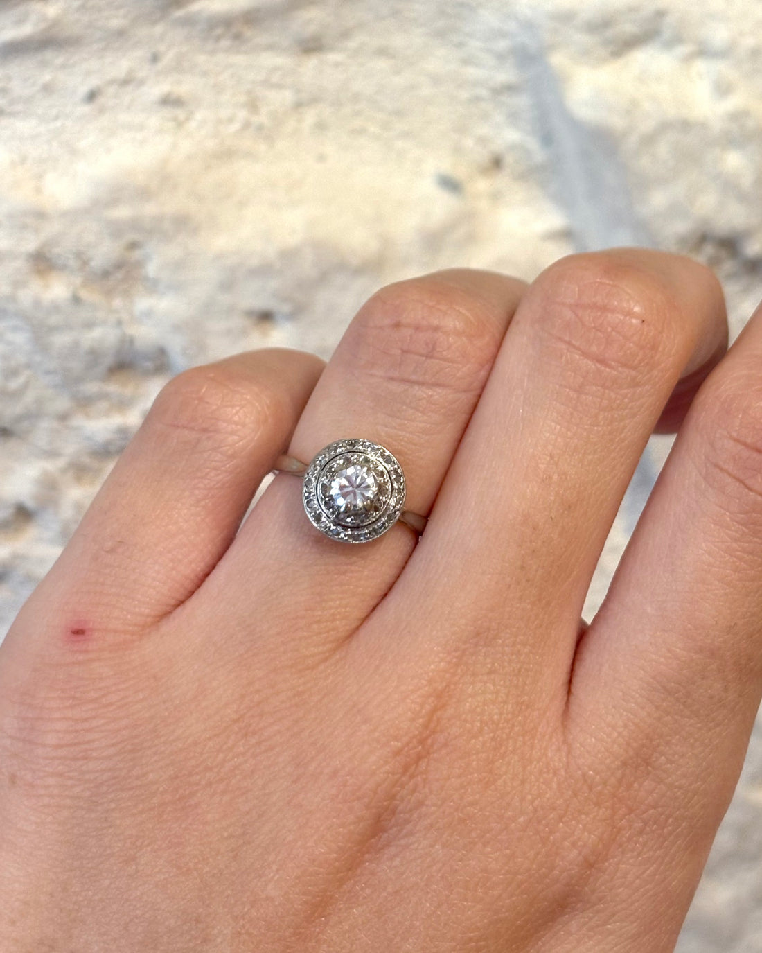 Anillo Art Déco 25 Diamantes &quot;Léna&quot;