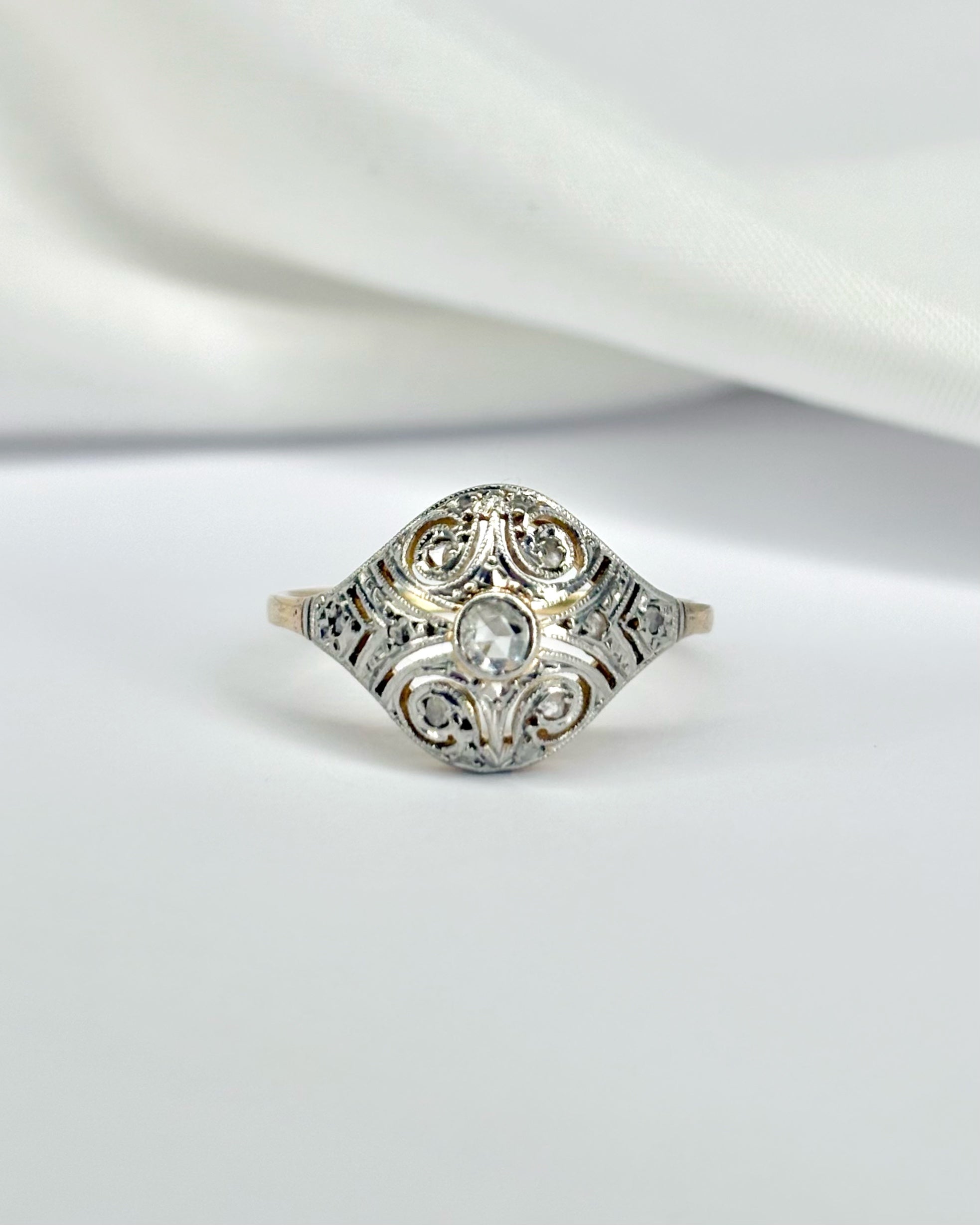 Bague Dôme Art Déco Diamants "Paloma" - Elliade Paris