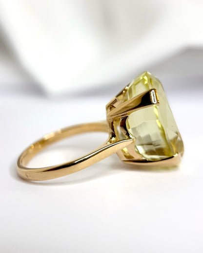 “Lemon Quartz Cocktail Ring, 12.24 carats, 5.81 g, ‘Sandy’”