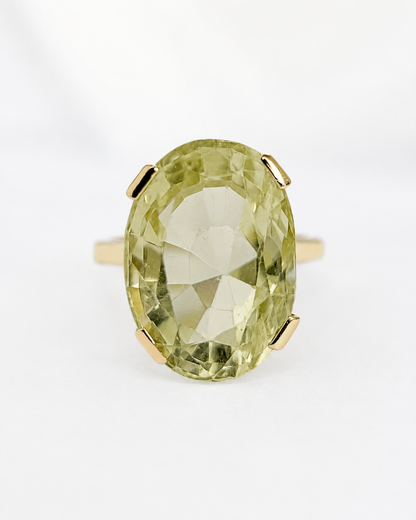 “Lemon Quartz Cocktail Ring, 12.24 carats, 5.81 g, ‘Sandy’”