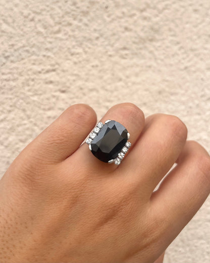 Bague Cocktail Saphir 11 carats &amp; Diamants &quot;Suzy&quot;