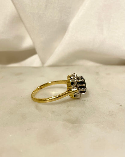 Bague Marguerite Saphir 1.05 Carat &amp; Diamants &quot;Mirone&quot;
