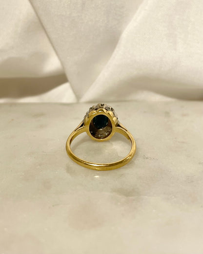 Bague Marguerite Saphir 1.05 Carat &amp; Diamants &quot;Mirone&quot;