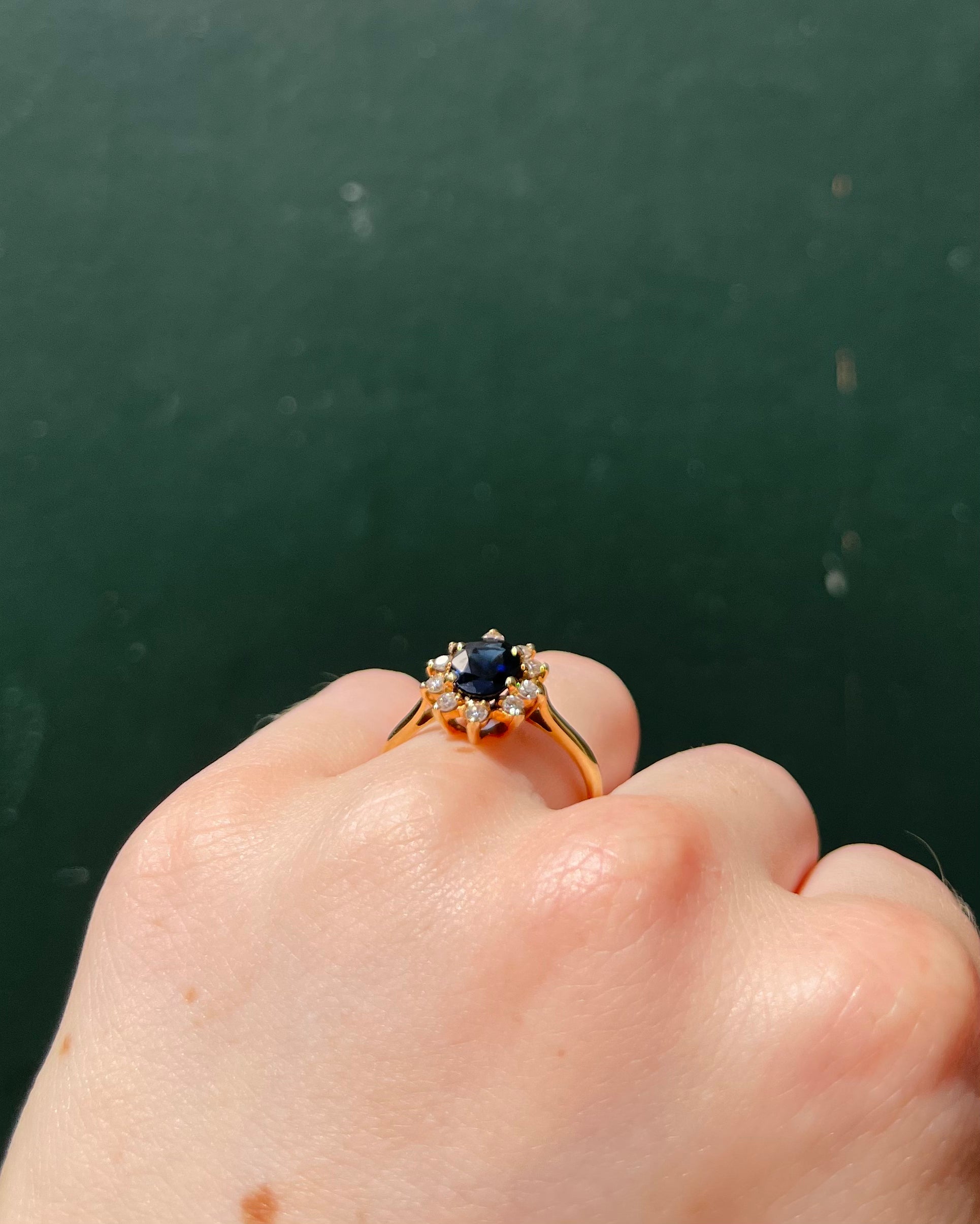 Bague Marguerite Saphir 1.70 carat &amp; Diamants "Isil"