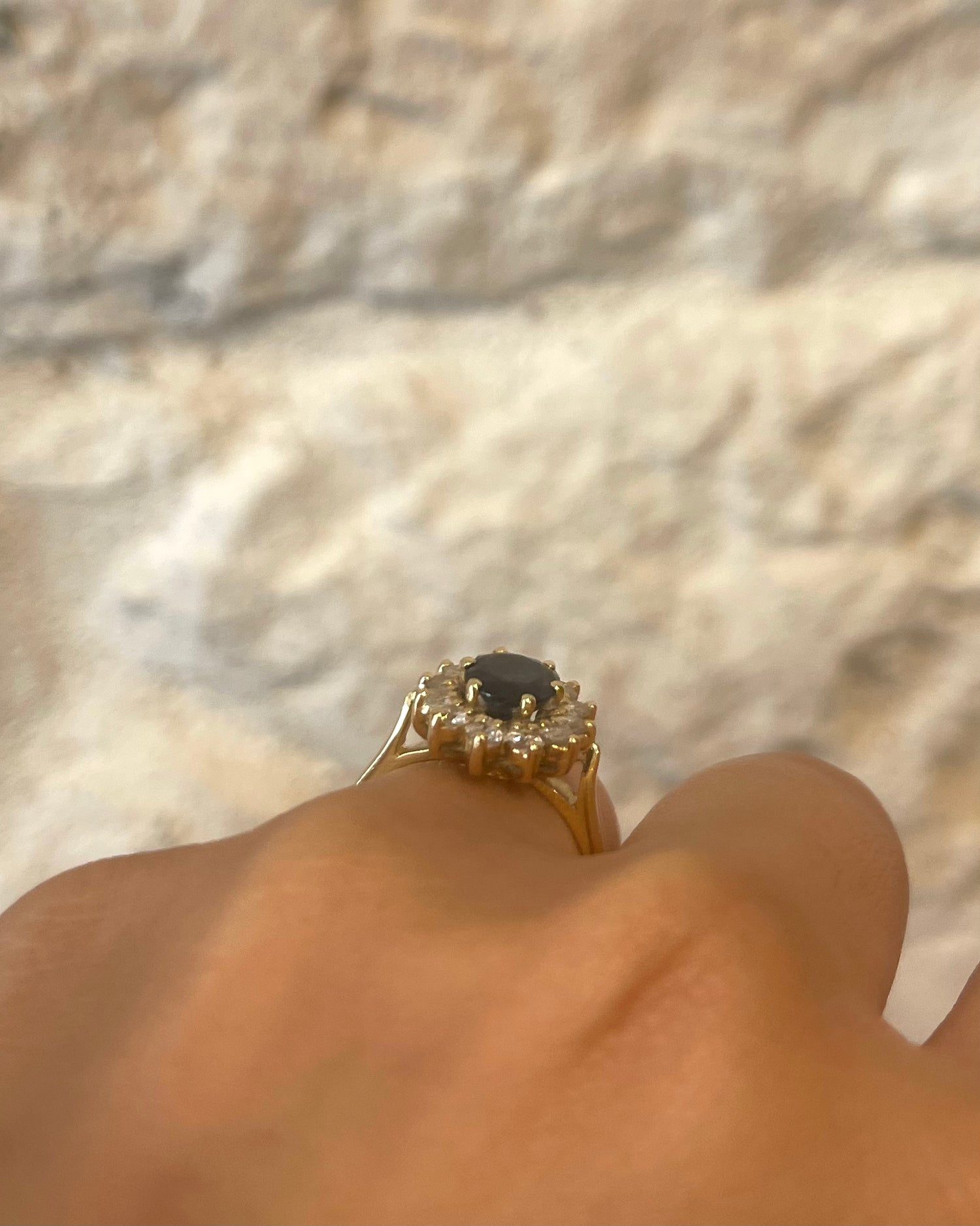 Bague Marguerite Saphir 1.65 carat &amp; Diamants &quot;Loli&quot;