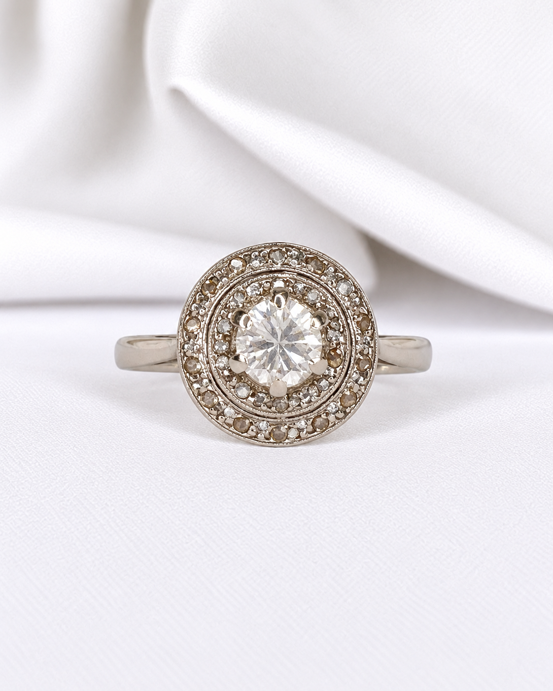 Bague Art-Déco Diamants 0.44 carat "Léna"