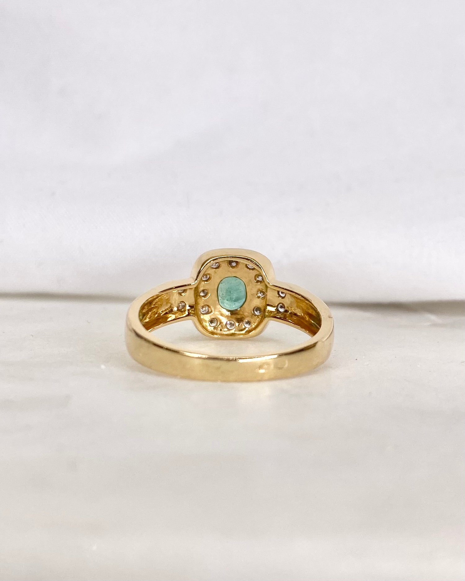 Bague Style Art Deco Émeraude &amp; Diamants &quot;Judy&quot;