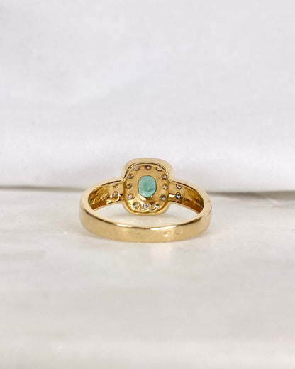 Bague Style Art Deco Émeraude &amp; Diamants &quot;Judy&quot;