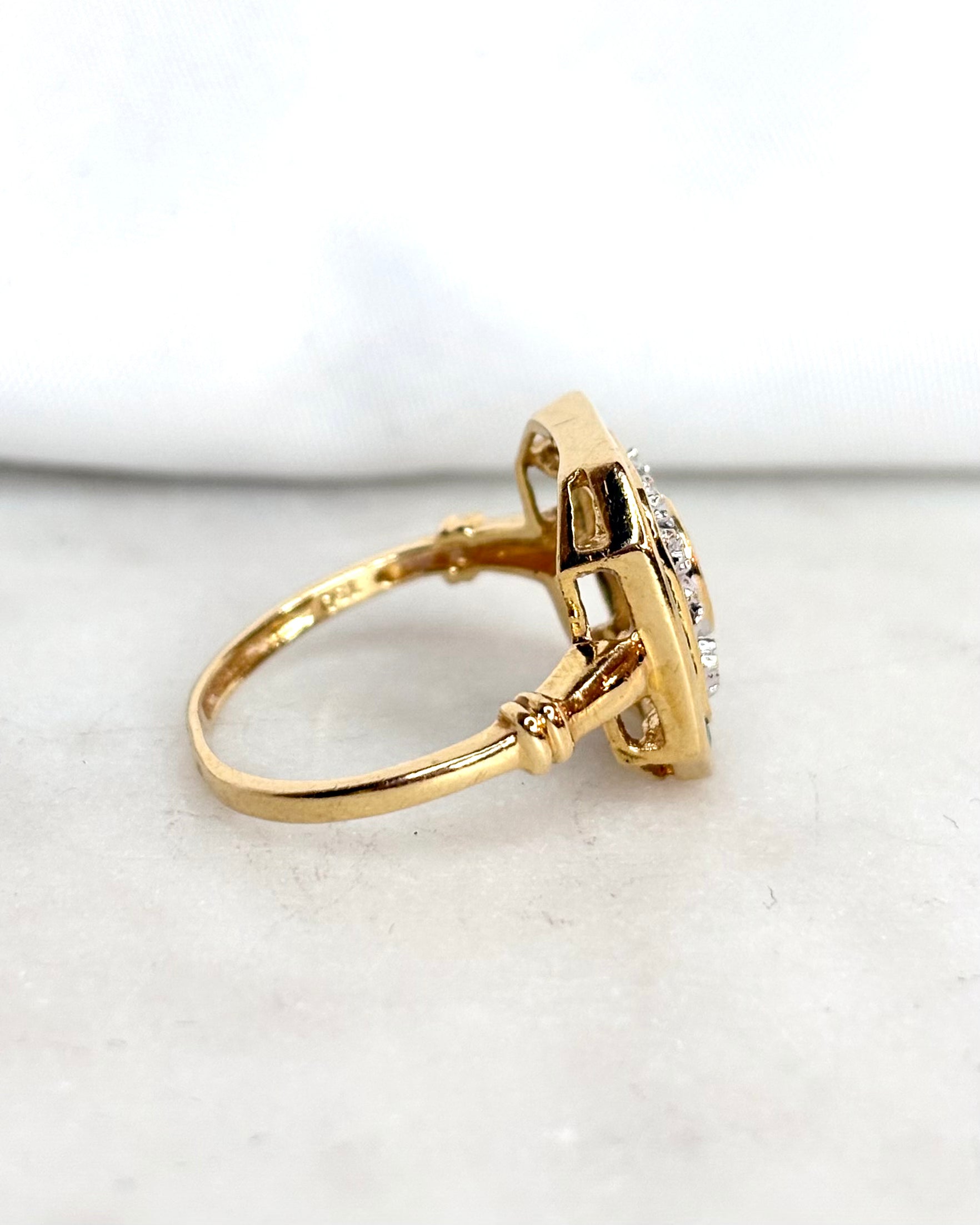 Bague Style Art Déco Émeraudes &amp; Diamants &quot;Nara&quot;