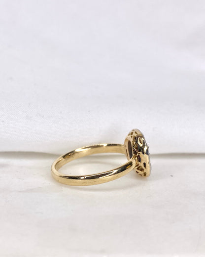 Bague Style Art-Deco Saphir 1.80 carat &amp; Diamants &quot;Simmy&quot;