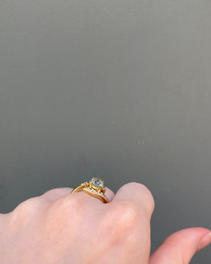 Bague Tourbillon Aigues-Marines 1.26 carat &amp; Diamants &quot;Shaa&quot;