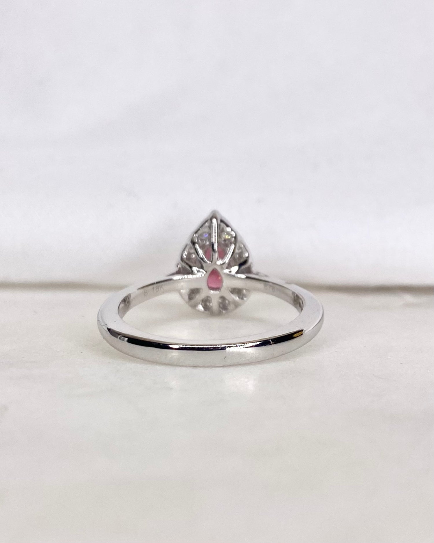 Bague Marguerite Tourmaline Rose 0.75 carat &amp; Diamants &quot;Salma&quot;