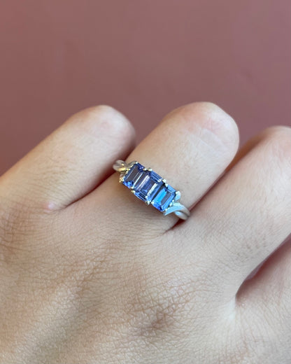 Bague Trilogie Tanzanites 1.37 carat &quot;Enza&quot;