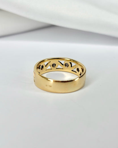 Ring Band 5 Diamonds &quot;Maia&quot;