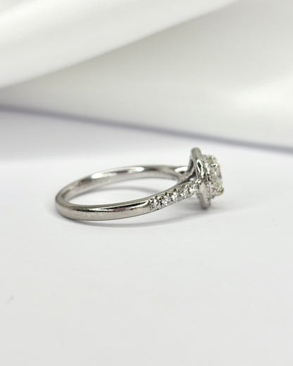 Anillo solitario con diamantes 0,98 quilates &quot;Carine&quot;