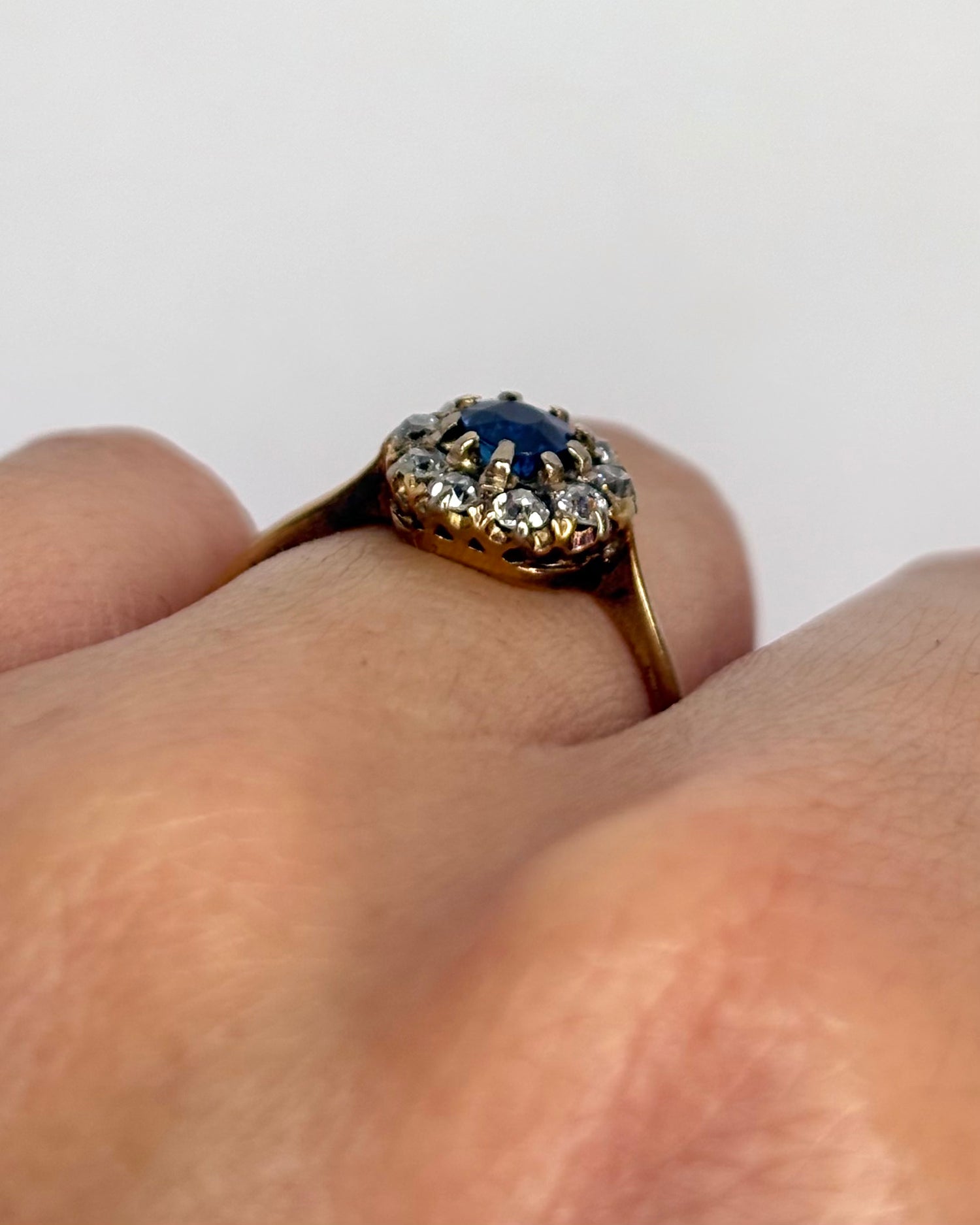 Anillo Marguerite Zafiro y 9 Diamantes &quot;Mélissa&quot;