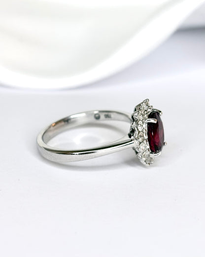 Marguerite Ruby 1.65 Carat &amp; Diamonds Ring "Iliana"