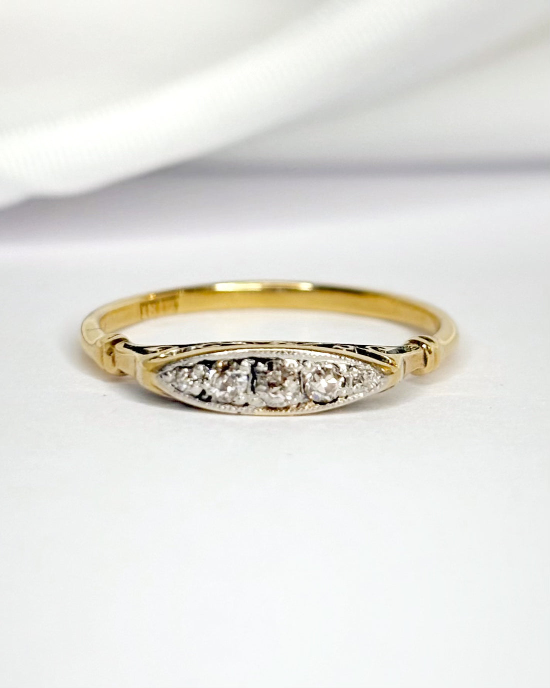Bague Art-Déco Rivière Diamants "Louisa"