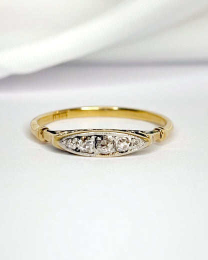 Bague Art-Déco Rivière Diamants "Louisa"