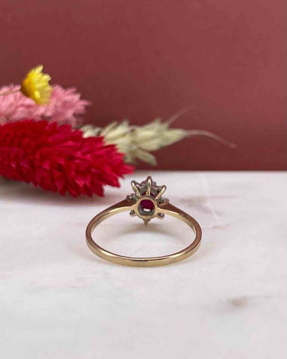 Bague Marguerite Rubis 0.50 carat &amp; Diamants &quot;Kilia&quot;
