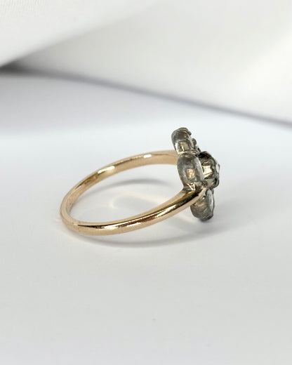 Anillo Margarita 7 Diamantes Talla Rosa &quot;Charlaine&quot;