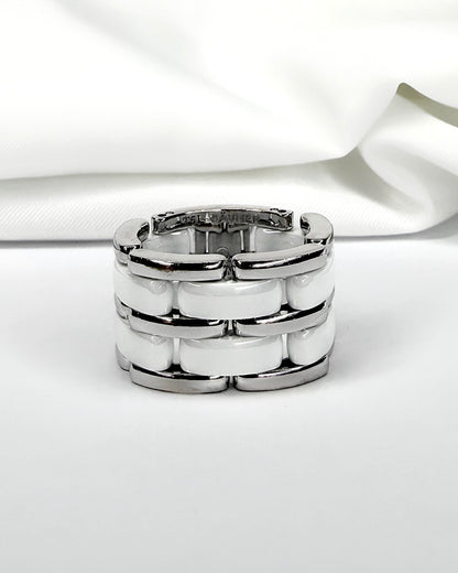 Bague Chanel Ultra Grand Modèle Or &amp; Céramique - Elliade Paris