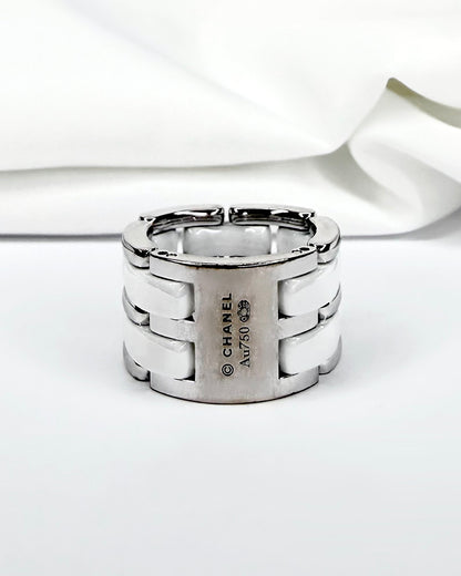 Bague Chanel Ultra Grand Modèle Or &amp; Céramique - Elliade Paris
