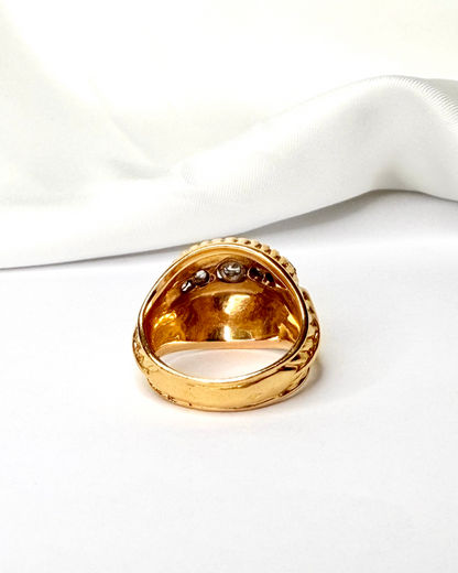 Tank Diamond Ring 1.03 Carat &amp; 18-Carat Gold 9 g "Lally"