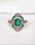 Bague style art déco emeraudes diamants "Rosie" - Elliade Paris