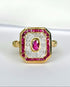 Bague art déco rubis et diamants "Céleste" - Lyon - Elliade Paris