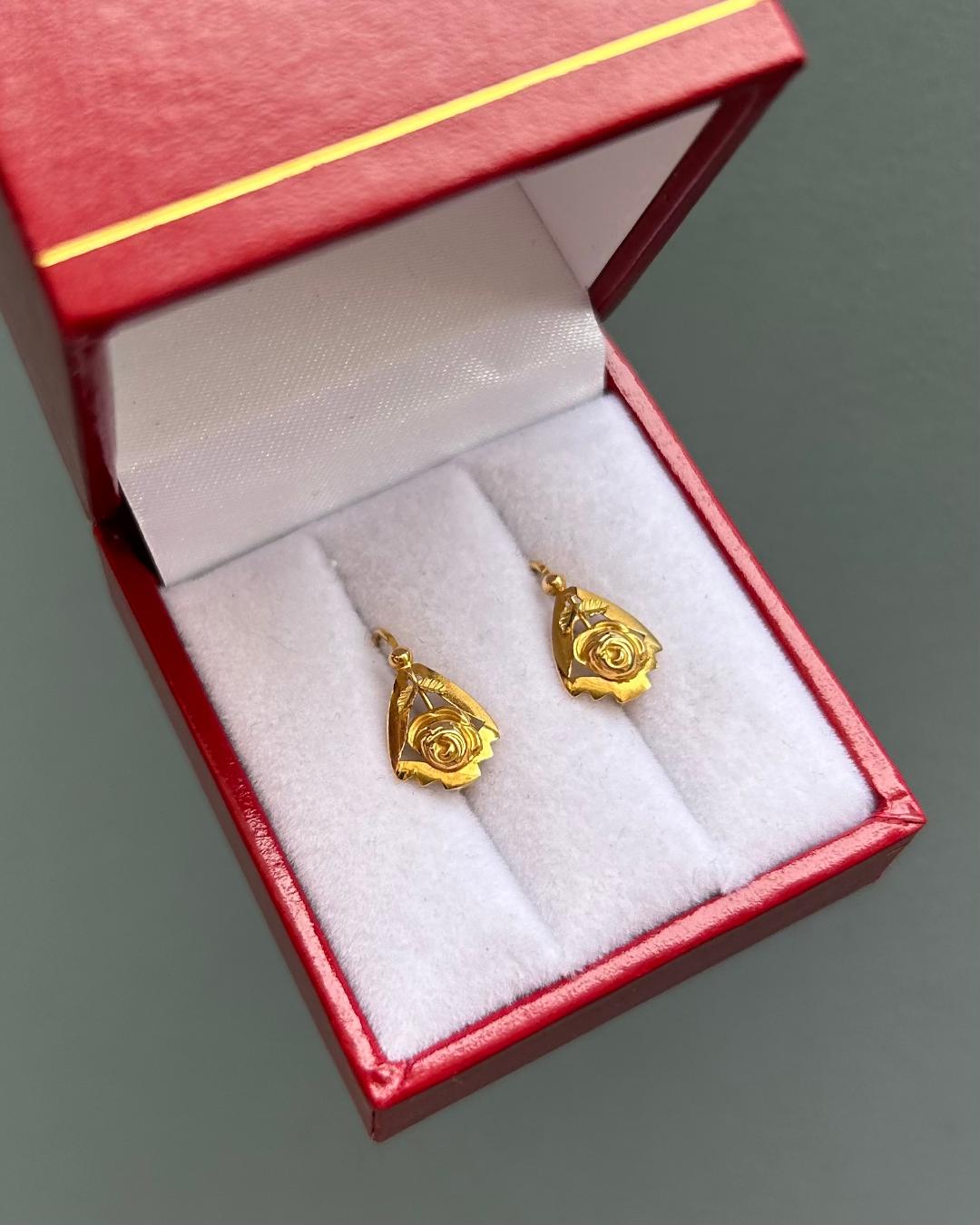 Dormeuses Vintage Or jaune 18 carats &quot;Juline&quot;
