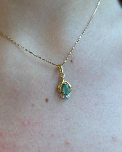 Pendentif Vintage Émeraude 0.35 carat &quot;Kyra&quot;