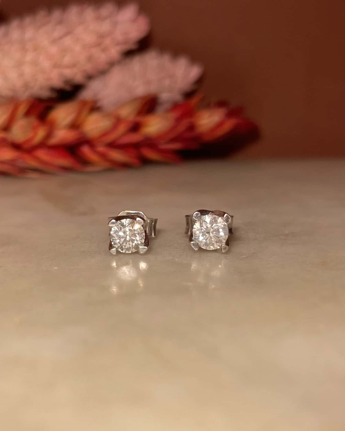 Pendientes vintage de diamantes de 0,40 quilates "Margo"