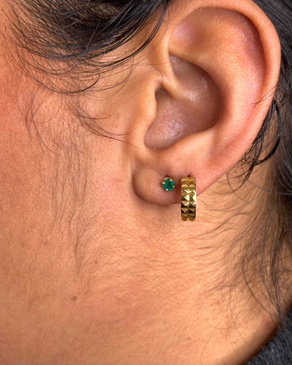 Emerald Stud Earrings 0.30 carat "Valentine"