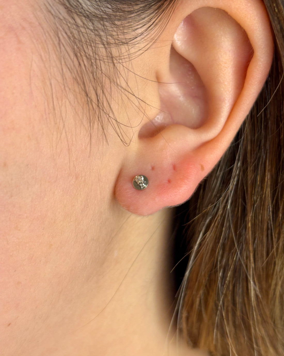 Pendientes de botón con diamantes "Lucinda"