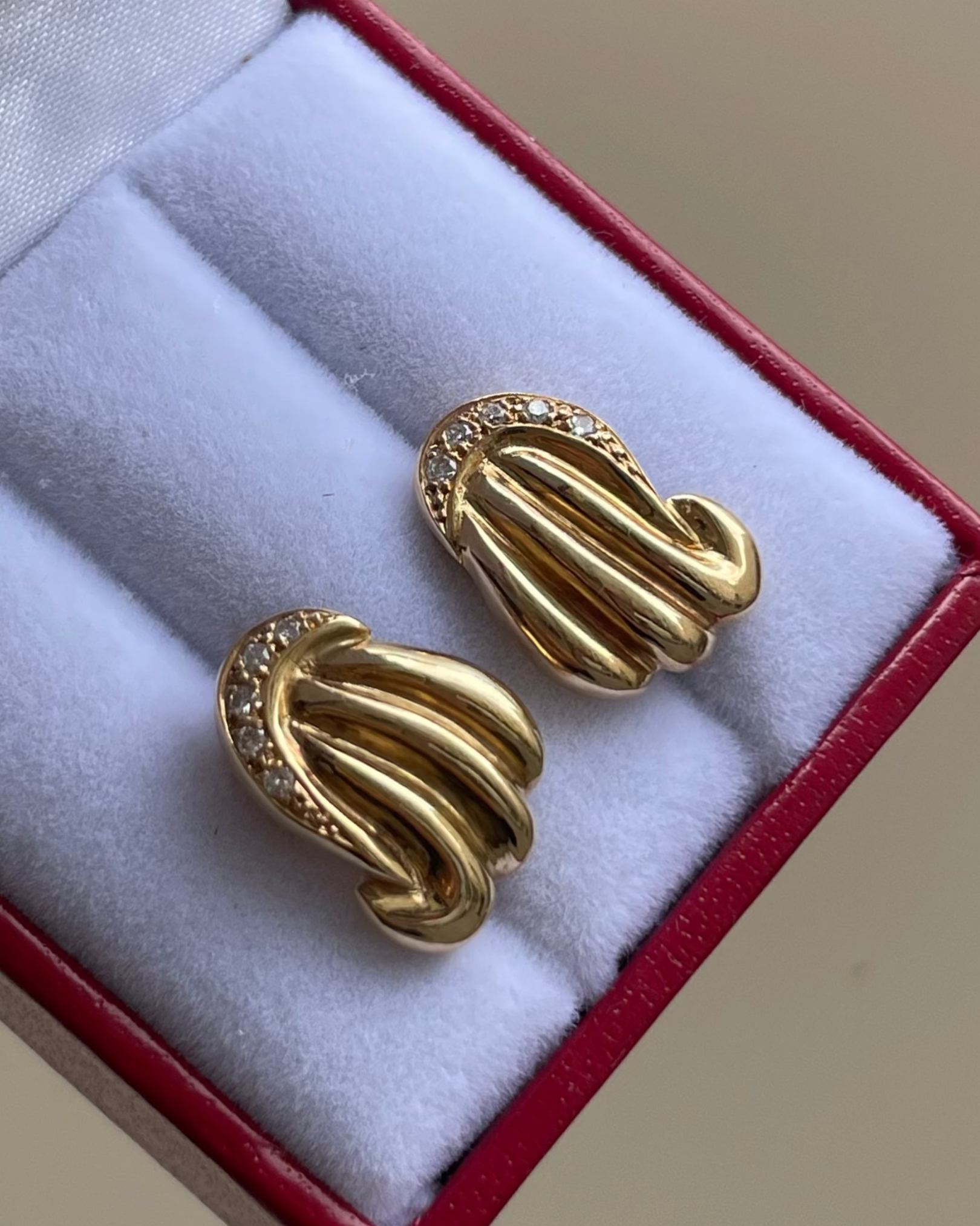 Pendientes vintage de diamantes "Cynthia"